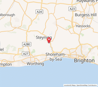Map of Botolphs, EnglandEngland