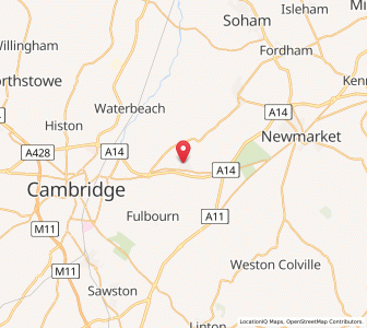 Map of Bottisham, EnglandEngland