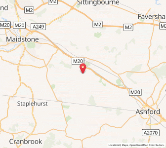 Map of Boughton Malherbe, EnglandEngland