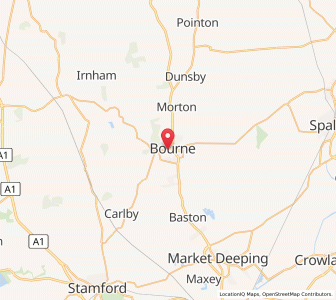 Map of Bourne, EnglandEngland