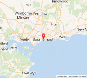 Map of Bournemouth, EnglandEngland