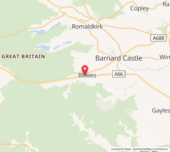 Map of Bowes, EnglandEngland
