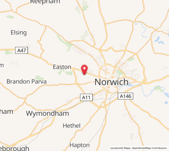 Map of Bowthorpe, EnglandEngland