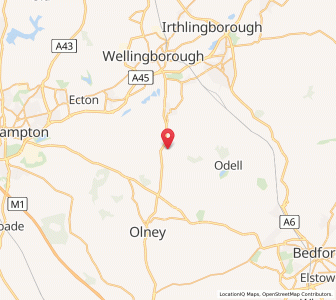 Map of Bozeat, EnglandEngland
