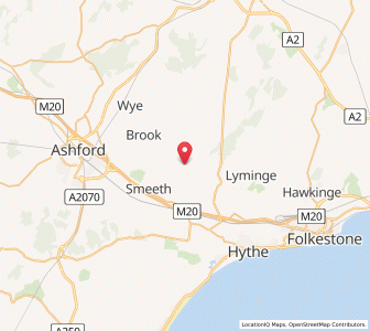 Map of Brabourne, EnglandEngland