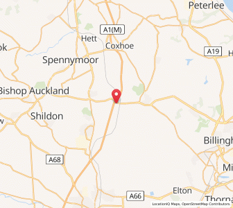 Map of Bradbury, EnglandEngland