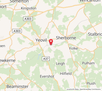 Map of Bradford Abbas, EnglandEngland