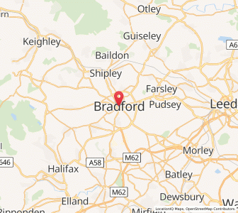 Map of Bradford, EnglandEngland