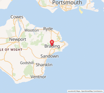 Map of Brading, EnglandEngland