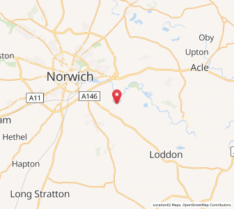 Map of Bramerton, EnglandEngland