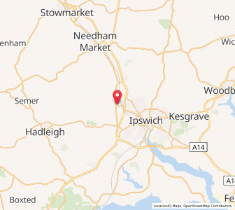Map of Bramford, EnglandEngland