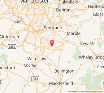 Map of Bramhall, EnglandEngland