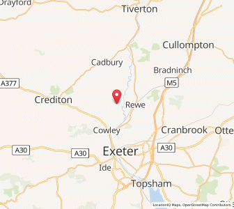 Map of Brampford Speke, EnglandEngland