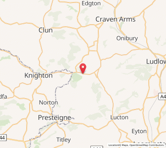 Map of Brampton Bryan, EnglandEngland