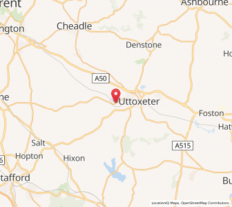 Map of Bramshall, EnglandEngland
