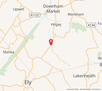 Map of Brandon Creek, EnglandEngland