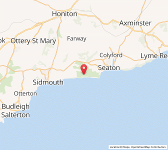 Map of Branscombe, EnglandEngland