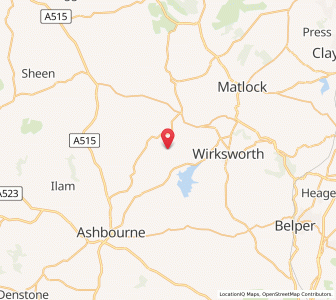 Map of Brassington, EnglandEngland