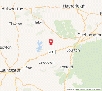 Map of Bratton Clovelly, EnglandEngland