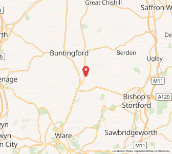Map of Braughing, EnglandEngland