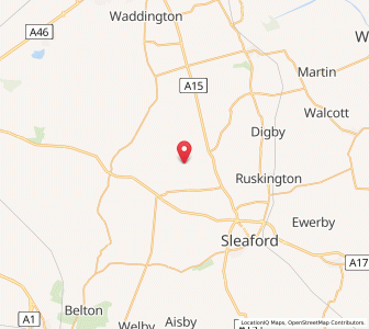 Map of Brauncewell, EnglandEngland