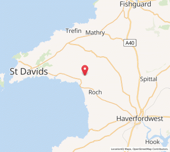 Map of Brawdy, WalesWales