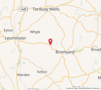 Map of Bredenbury, EnglandEngland