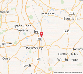 Map of Bredon, EnglandEngland