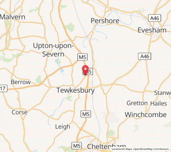 Map of Bredons Hardwick, EnglandEngland