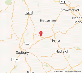 Map of Brent Eleigh, EnglandEngland