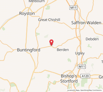 Map of Brent Pelham, EnglandEngland