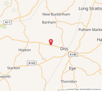 Map of Bressingham, EnglandEngland