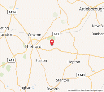 Map of Brettenham, EnglandEngland