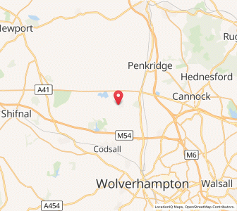 Map of Brewood, EnglandEngland