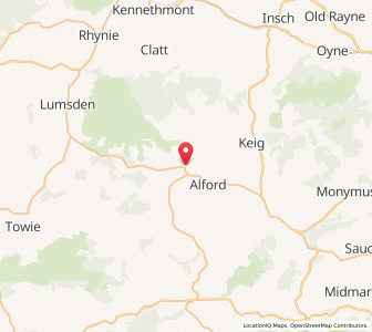 Map of Bridge of Alford, ScotlandScotland
