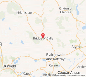 Map of Bridge of Cally, ScotlandScotland
