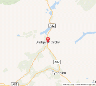 Map of Bridge of Orchy, ScotlandScotland