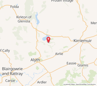 Map of Bridgend of Lintrathen, ScotlandScotland