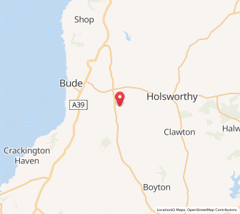 Map of Bridgerule, EnglandEngland