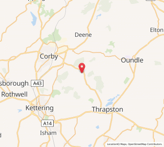 Map of Brigstock, EnglandEngland