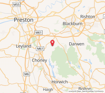 Map of Brinscall, EnglandEngland