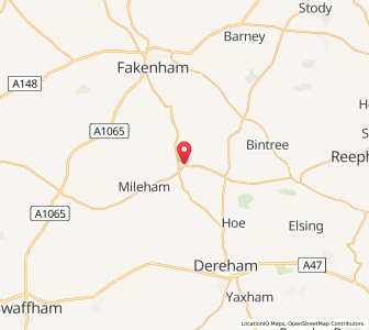 Map of Brisley, EnglandEngland