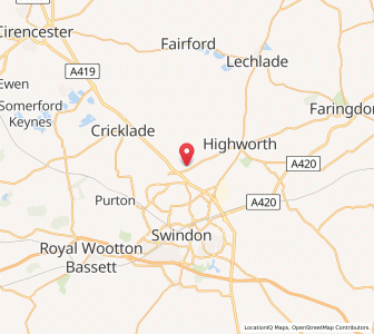 Map of Broad Blunsdon, EnglandEngland