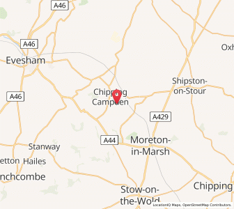 Map of Broad Campden, EnglandEngland