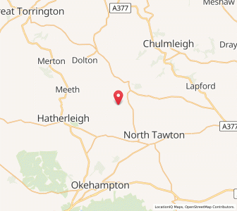 Map of Broadwoodkelly, EnglandEngland