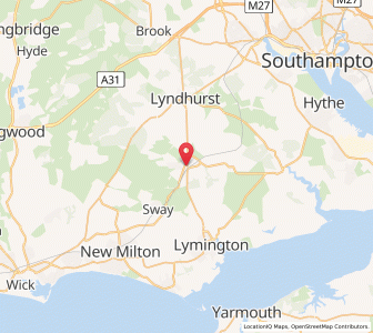 Map of Brockenhurst, EnglandEngland
