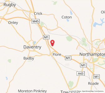 Map of Brockhall, EnglandEngland