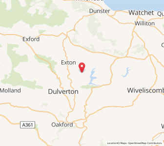 Map of Brompton Regis, EnglandEngland