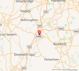 Map of Bromsgrove, EnglandEngland