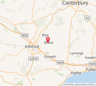 Map of Brook, EnglandEngland